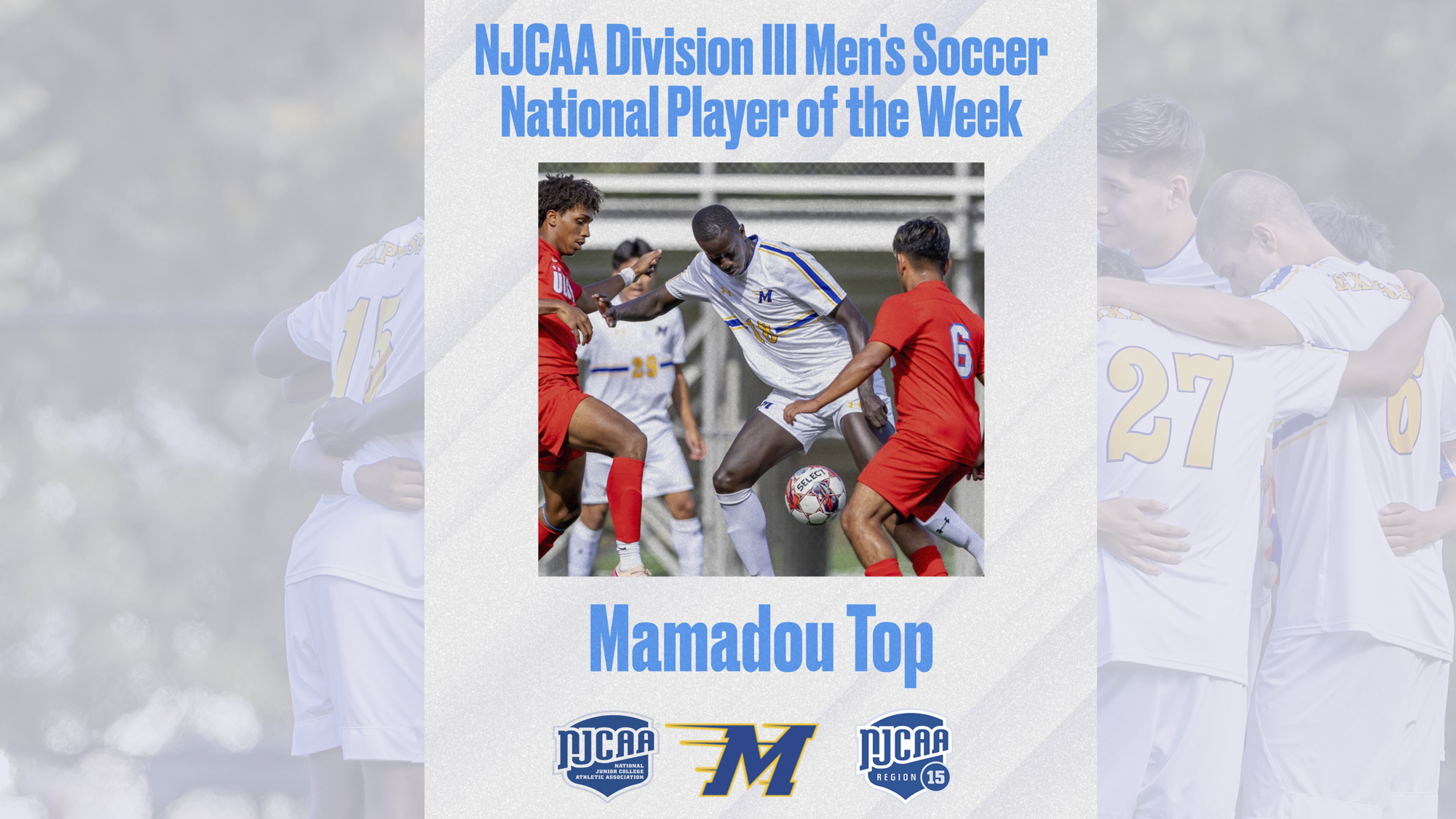 Mamadou Top Garners NJCAA Division III Men's Soccer Player of the Week Accolades