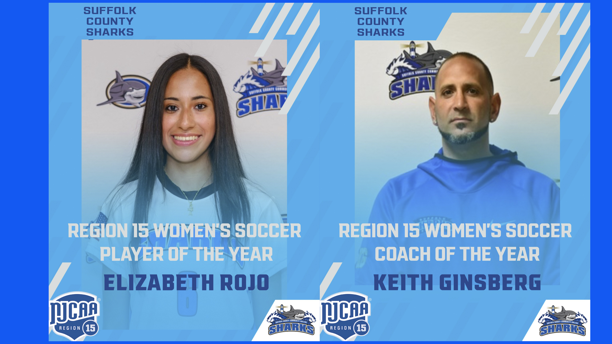 Region 15 Publishes All-Region Women's Soccer Team; Suffolk County's Elizabeth Rojo and Keith Ginsberg Earn Major Awards