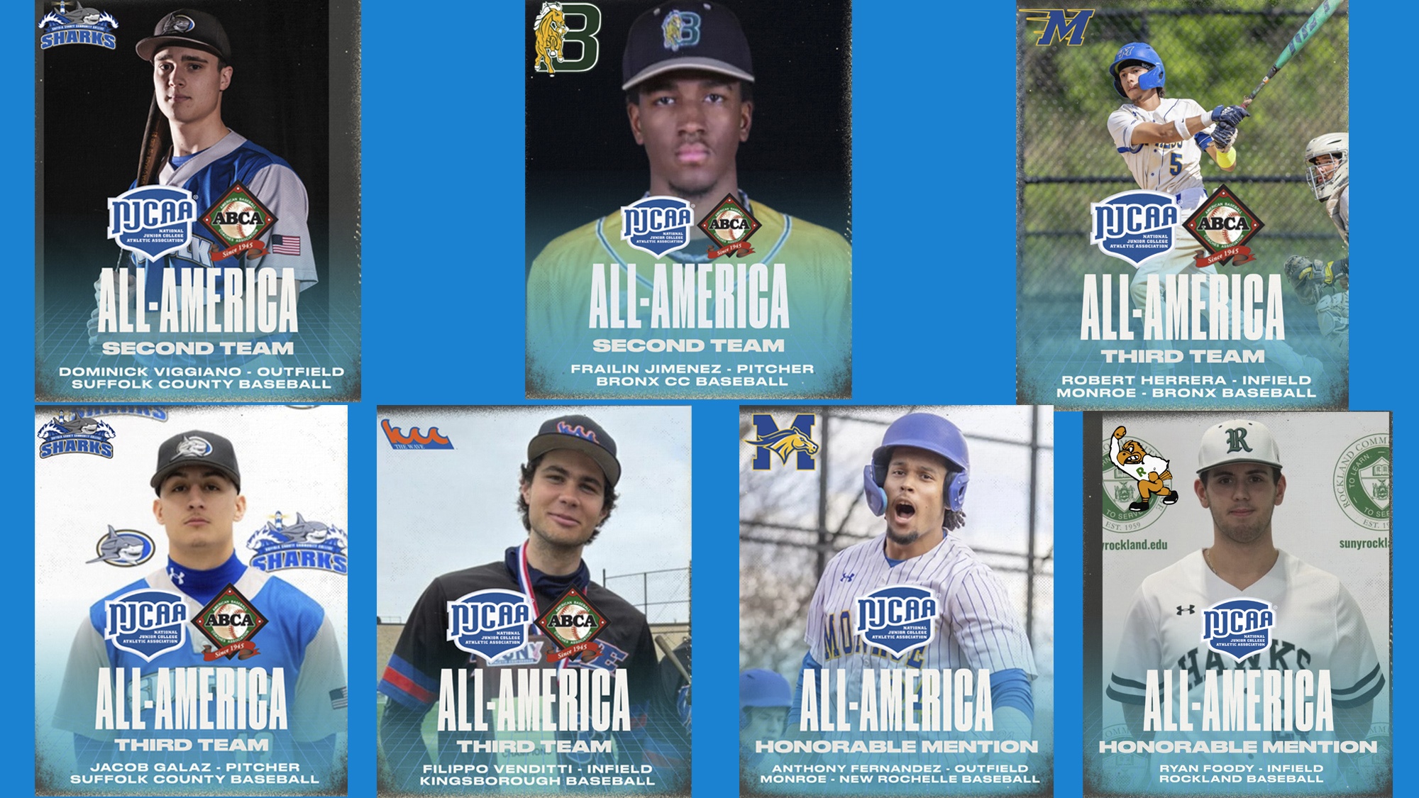 Seven Region 15 Baseball Student-Athletes Named NJCAA All-Americans